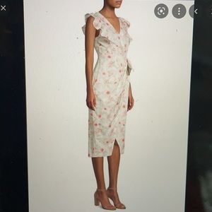 Rebecca Taylor ruffle Kamea fleur wrap dress NWT